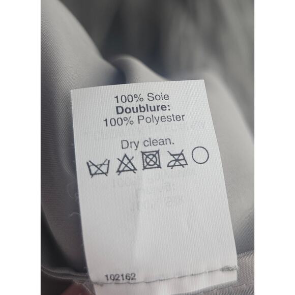 NWT J. Crew Womens Size 6 Mirabelle Cocktail Dress Chiffon Silk Gray Cap Sleeve - Picture 7 of 8